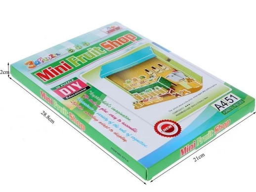 3D пазлы из пенокартона ФРУКТОВАЯ ИСТОРИЯ (51 деталь, 4 листа)