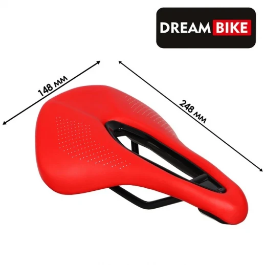 Седло Dream Bike, спорт-комфорт, цвет чёрный