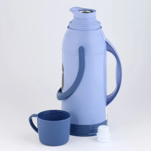 Термос 2 л, со стеклянной колбой, сохраняет тепло 12 ч, микс