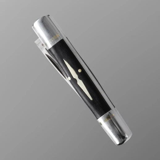 Нож складной "Горностай" сталь - 420, рукоять - сталь/дерево, клинок - 8 см