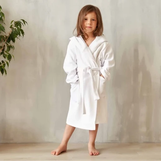 Халат махровый детский Экономь и Я р. 36, цв.белый, 100%хл с AIRO, 320 г/м2