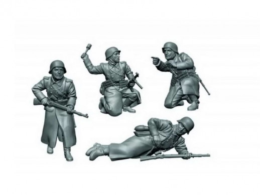 Сборные солдатики ZVEZDA Немецкая пехота 1939-1942гг (зима), 1/72
