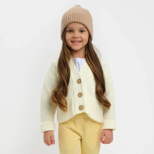 Кардиган детский KAFTAN, р. 30 (98-104 см), молочный