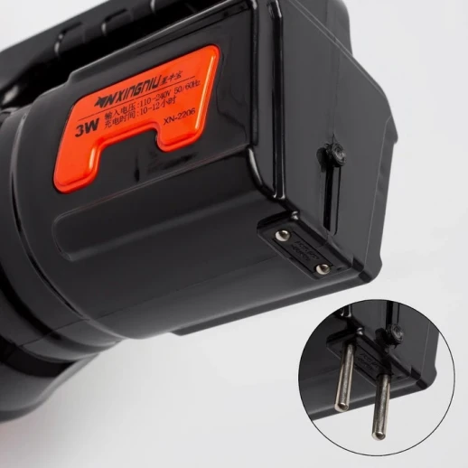 Фонарь прожекторный аккумуляторный, 3 Вт, 1200 мАч, LED, 10.5 х 18.5 см