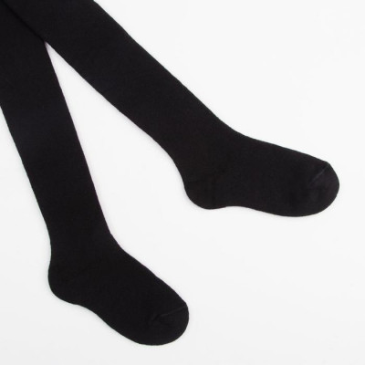 Колготки детские махровые, цвет чёрный