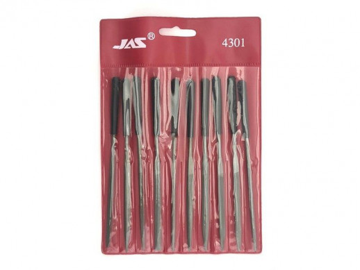 Набор надфилей с ручками, 10 шт., чехол