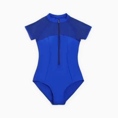 Купальник женский слитный MINAKU на молнии цвет синий