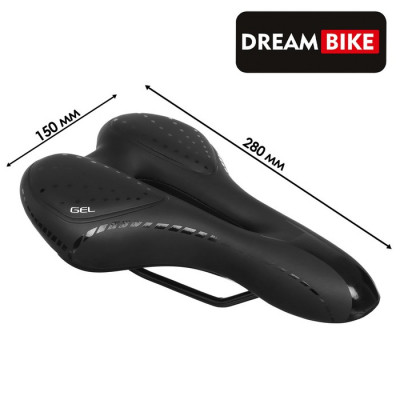 Седло Dream Bike, спорт-комфорт, цвет чёрный