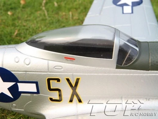 Радиоуправляемый самолет Top RC P-51D желтый 750мм 2.4G 4-ch LiPo RTF