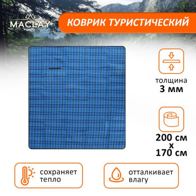 Плед для пикника Maclay, цвет синий