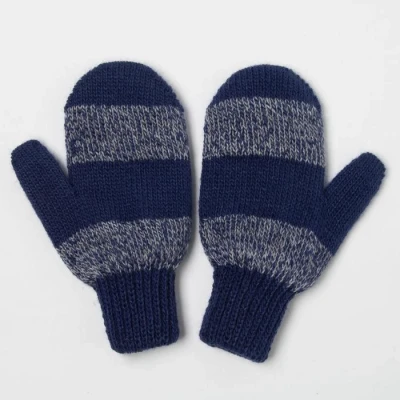 Варежки для мальчика, цвет серый/синий