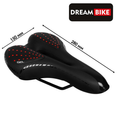 Седло Dream Bike, спорт-комфорт, цвет зелёный