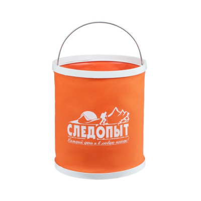 Ведро складное СЛЕДОПЫТ, 13 л, оранжевое, без чехла