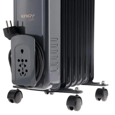 Обогреватель ENGY EN-2409 Loft, масляный, напольный, 2000 Вт, 20 м², черный