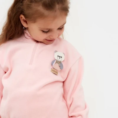 Костюм детский (толстовка, брюки) MINAKU цвет персиковый, рост 98