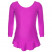 Купальник гимнастический Grace Dance, с юбкой, с длинным рукавом, р. 34, цвет фуксия