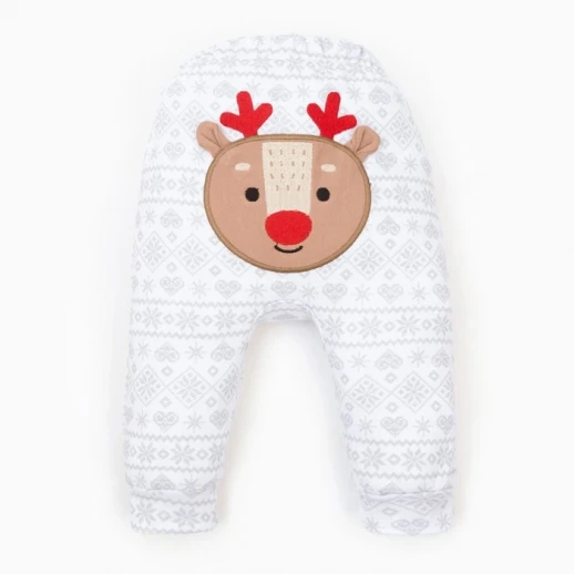 Ползунки-штанишки Крошка Я "Олень", белый