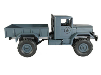 Радиоуправляемая машина MN MODEL военный грузовик (серый) 4WD 2.4G 1/16 RTR