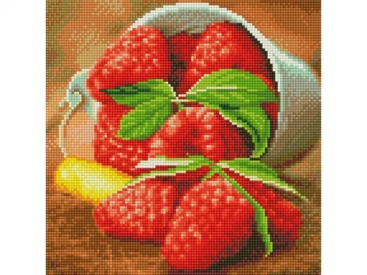 Картины мозаикой 30х30 ЯГОДА МАЛИНА (31 цвет)