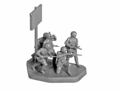 Сборные солдатики ZVEZDA Немецкая элитная пехота 1941-1943, 1/72