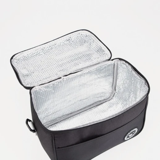 Термосумка на молнии 8 л, длинный ремень цвет синий