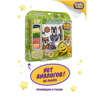 Набор для творчества пластилин PUZZLE FOAM "Сказка Колобок"
