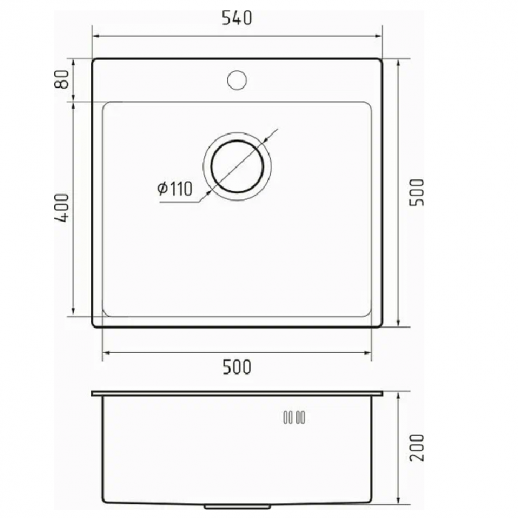 Кухонная мойка RIVELATO Rivelato 5450 PVD black