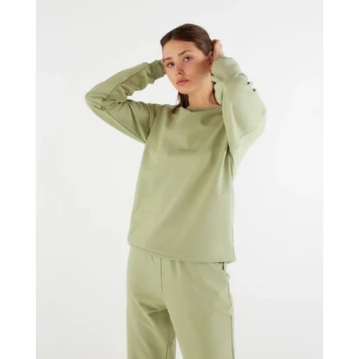 Костюм женский (свитшот, брюки) MINAKU: Casual Collection цвет фисташковый