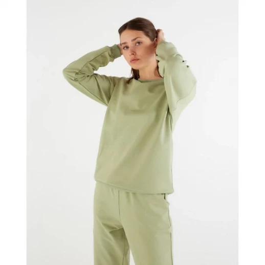 Костюм женский (свитшот, брюки) MINAKU: Casual Collection цвет фисташковый
