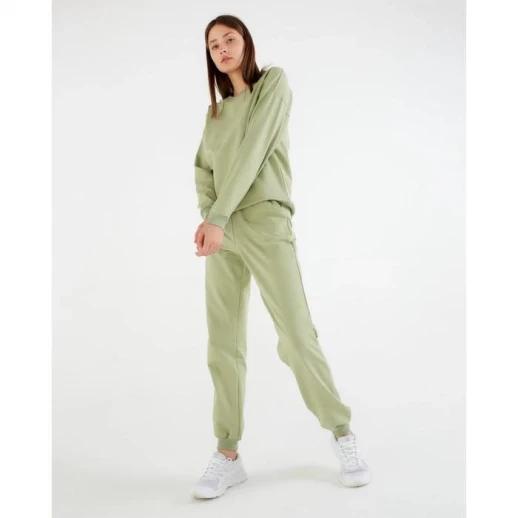 Костюм женский (свитшот, брюки) MINAKU: Casual Collection цвет фисташковый