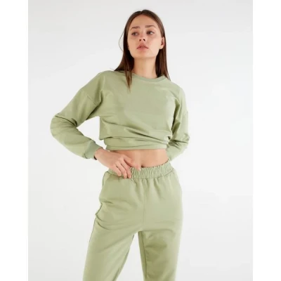 Костюм женский (свитшот, брюки) MINAKU: Casual Collection цвет фисташковый