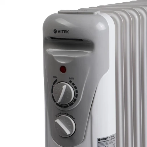 Обогреватель Vitek VT-1711 W, масляный, 1000/1500/2500 Вт, 13 секций, до 30 м²