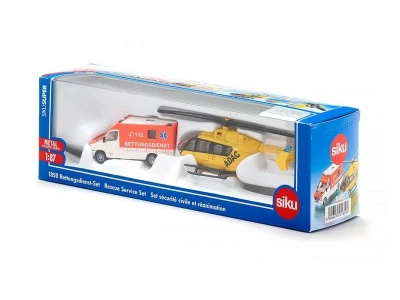 Набор Siku 1850 скорая помощь: машина и вертолет, 1/87