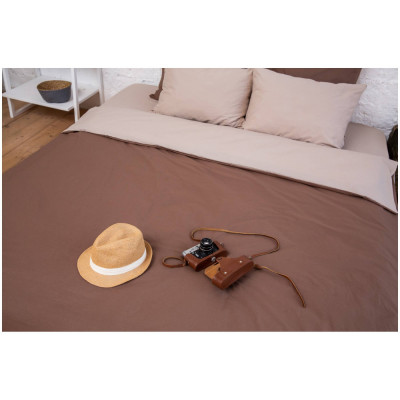 Простыня на резинке 240x220x25 Panacotti CL-0312-Cof Color Line Coffee