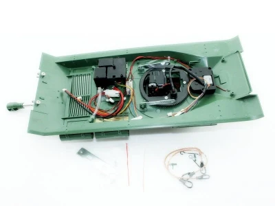 Верхняя часть корпуса с металлической башней на 360° для танка Taigen ИС-2 с ВВ-пушкой, неокрашена