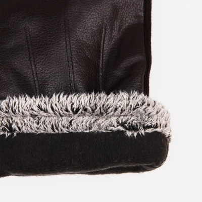 Перчатки мужские, безразмерные, с утеплителем, цвет коричневый