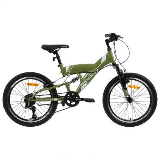 Велосипед 20" PROGRESS Sierra FS RUS, цвет хаки, р. 13"