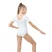 Купальник гимнастический Grace Dance, с коротким рукавом, р. 42, цвет белый