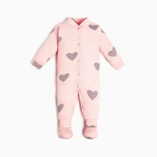 Комбинезон Крошка Я «Сердца», цвет розовый