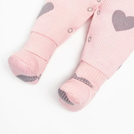 Комбинезон Крошка Я «Сердца», цвет розовый