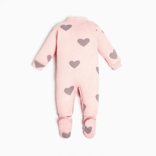 Комбинезон Крошка Я «Сердца», цвет розовый