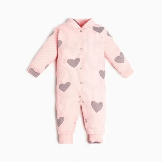 Комбинезон Крошка Я «Сердца», цвет розовый