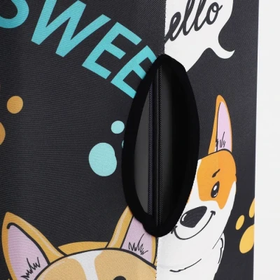 Чехол на чемодан 24", цвет чёрный/разноцветный