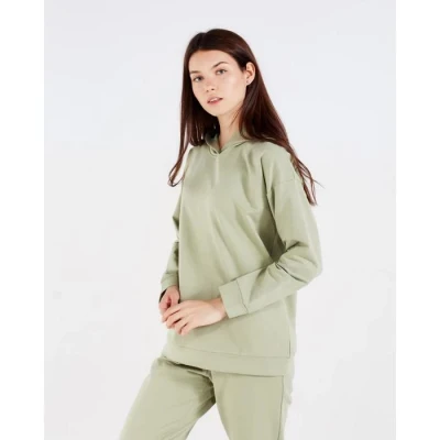 Костюм женский (худи, брюки) MINAKU: Casual Collection цвет фисташковый