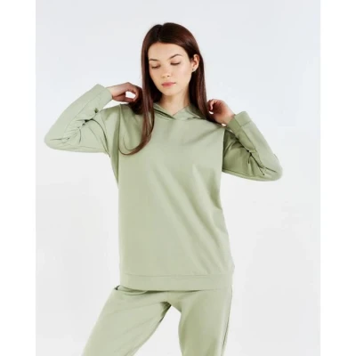 Костюм женский (худи, брюки) MINAKU: Casual Collection цвет фисташковый