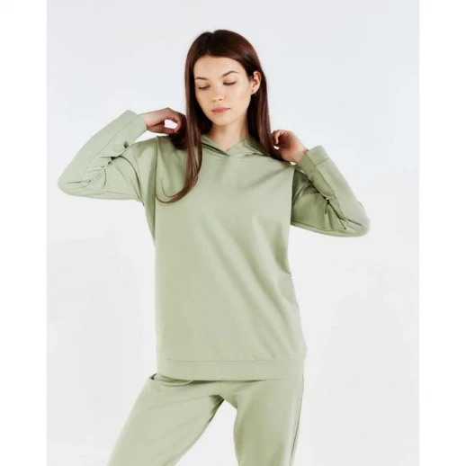 Костюм женский (худи, брюки) MINAKU: Casual Collection цвет фисташковый