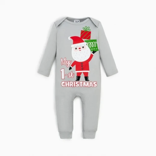 Комбинезон детский Крошка Я «Мой первый НГ», цвет серый