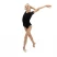 Купальник гимнастический Grace Dance, с коротким рукавом, кружево 3, р. 38, цвет чёрный