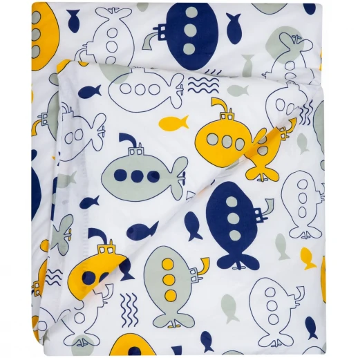 Пододеяльник 142х112 на молнии ВОМБАТИК Cl-0103-PL Classic Collection Подводная лодка