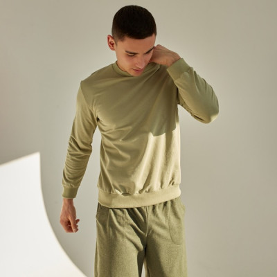 Свитшот мужской MINAKU: Casual collection MAN цвет хаки